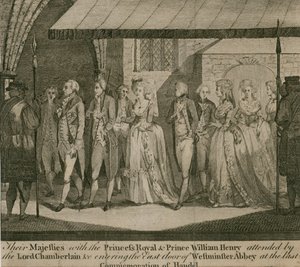 Le loro Maestà con la Principessa Reale e il Principe William Henry da English School