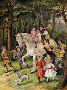 Lo cavalcarono senza sella dentro e fuori dagli alberi da English School