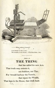 Questo è il Cosa, illustrazione da The Political House that Jack Built di William Hone, pubblicato nel 1819