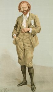Thomas Hall Caine (1853-1931) illustrazione da Men of the Day, pubblicata su Punch Magazine, luglio 1896 da English School