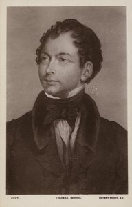 Thomas Moore (1779-1852), poeta, cantante e intrattenitore irlandese (litografia)