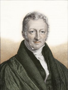 Thomas Robert Malthus (incisione colorata) da English School