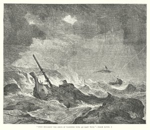 Tu spezzi le navi di Tarsis con un vento orientale, Salmo XLVIII, 7 (incisione) da English School