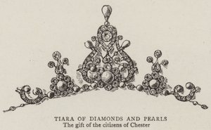 Tiara di Diamanti e Perle (incisione) da English School
