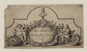 Biglietto per Anversa, 22 dicembre 1730 da English School