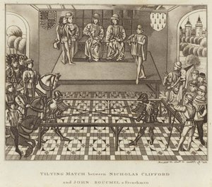 Giostra tra Nicholas Clifford e John Boucmel, un francese da English School