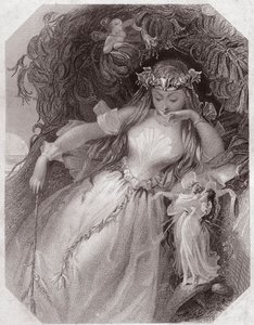 Titania (Sogno di una notte di mezza estate) - Galleria delle donne di Shakespeare, collezione di quarantacinque ritratti seri degli artisti londinesi del primo Ottocento, arricchita da note critiche e letterarie circa 1838 da English School