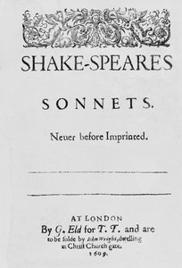 Frontespizio dei Sonetti di Shakespeare