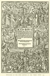 Pagina del titolo della prima edizione della Grande Bibbia, 1539