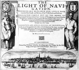 Pagina del titolo per The Light of Navigation di William Iohnson, pubblicato nel 1612