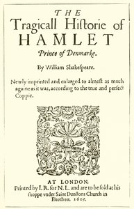 Pagina del titolo di Amleto di Shakespeare