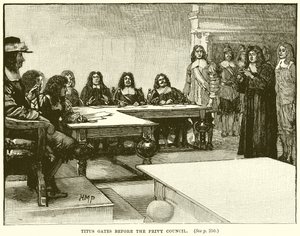 Titus Oates davanti al Consiglio Privato