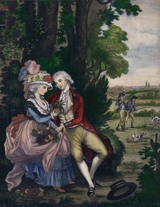 Tom Jones e Sophia Western, scena dal romanzo comico di Henry Fielding 