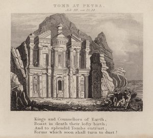Tomba a Petra, Giobbe III, versetto 13 da English School