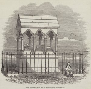 Tomba di Grace Darling nel cimitero della chiesa di Bamborough da English School