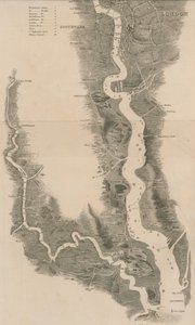 Mappa panoramica del Tamigi e Medway di Tombleson