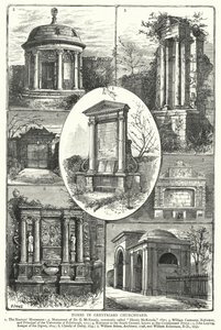 Tombe nel cimitero di Greyfriars (incisione)