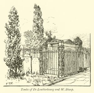 Tombe di De Loutherbourg e W Sharp da English School