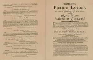 Lotteria di immagini di Tomkins della British Gallery of Pictures da English School