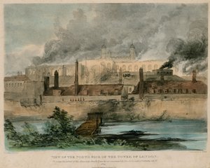 Incendio della Torre di Londra, 1841 da English School