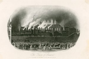 Incendio della Torre di Londra, 1841 da English School