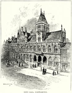 Municipio di Northampton (incisione) da English School