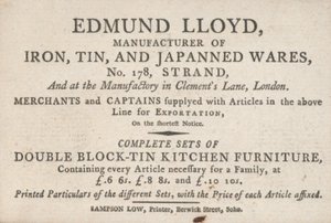 Biglietto da visita, Edmund Lloyd da English School