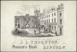 Biglietto commerciale per J L Thornton da English School