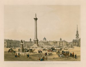 Trafalgar Square con la National Gallery e la Chiesa di St Martin