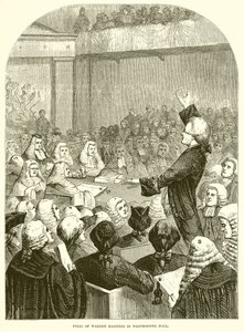 Processo di Warren Hastings nella Westminster Hall da English School