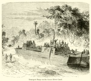 Chiatta di trasporto sul canale del fiume James