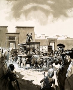 Trasporto di leoni al circo a Roma da English School