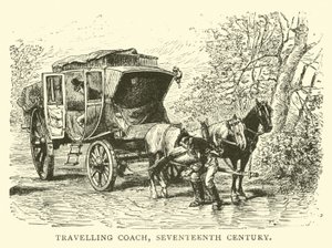 Carrozza da viaggio, XVII secolo da English School