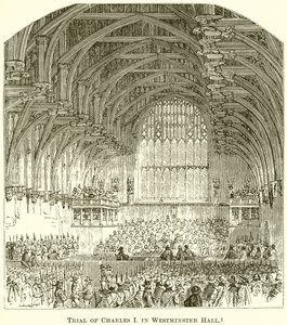 Processo di Carlo I nella Westminster Hall da English School