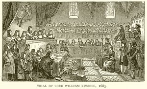 Processo di Lord William Russell, 1683 da English School