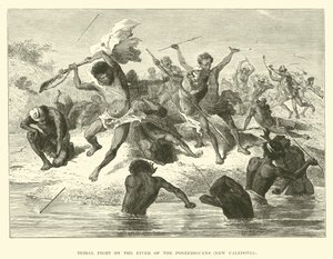 Combattimento tribale sul fiume dei Ponerihouens, Nuova Caledonia da English School