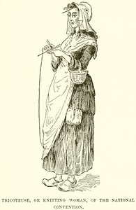 Tricoteuse, o donna che lavora a maglia, della Convenzione Nazionale da English School