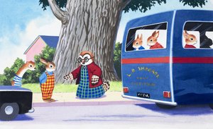 Tufty pensa di attraversare la strada