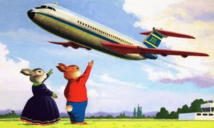 Tufty saluta un aereo