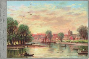 Città di Twickenham sul fiume Tamigi da English School