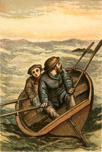 Due persone salvate da Leask e suo figlio giovane al largo di Stromness da English School