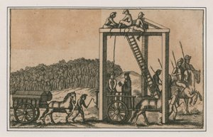Albero di Tyburn, 1680 circa (incisione) da English School