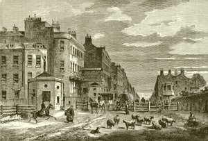 Tyburn Turnpike, 1820 da English School