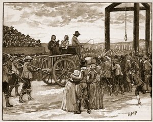 Tyburn al tempo di Carlo I, illustrazione da Cassells Illustrated History of England da English School