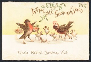 Visita di Natale dello zio Robin, cartolina di Natale da English School