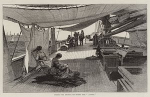 Sotto la tenda a bordo dell