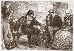 Sotto i tigli, illustrazione da The History of Protestantism di James Aitken Wylie, pub. 1878 da English School