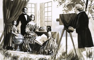 Famiglia non identificata fotografata da English School