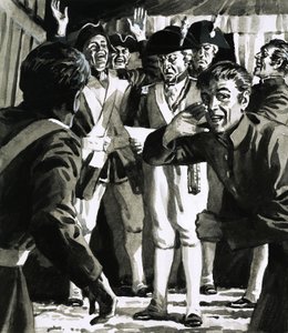 Gruppo non identificato di soldati che ricevono un messaggio