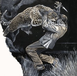Uomo non identificato attaccato da un leopardo